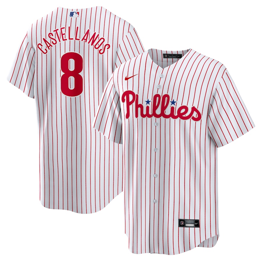 Men's Philadelphia Phillies Nick Castellanos White Replica Player Jersey