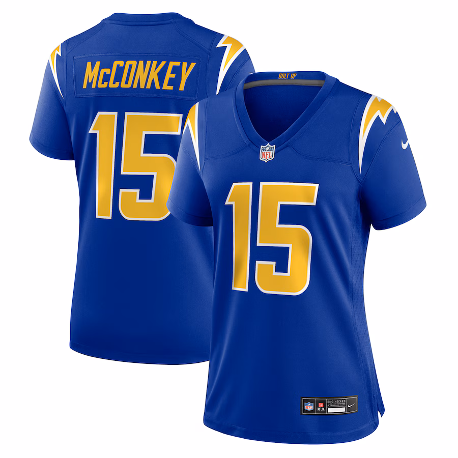 Ladd McConkey Los Angeles Chargers Nike Women's Alternate Game Jersey - Royal
