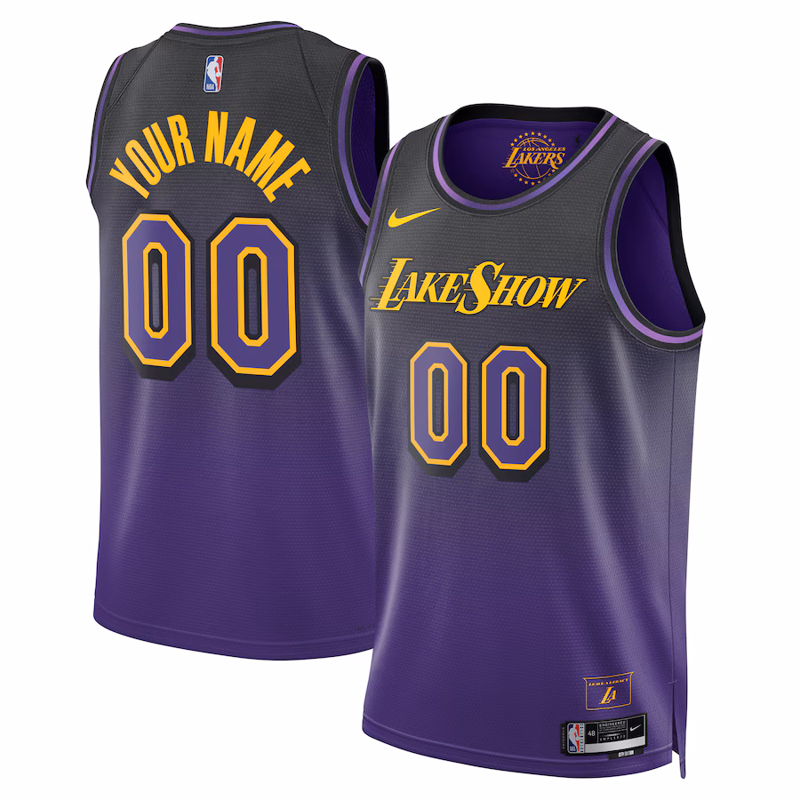 Los Angeles Lakers Nike Unisex 2024/25 Custom Swingman Jersey - City Edition - Purple