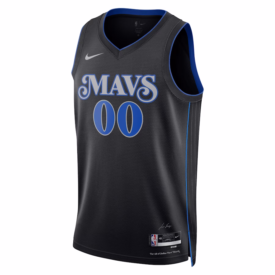 Unisex Dallas Mavericks Nike Black 2023/24 Custom Swingman Jersey - City Edition