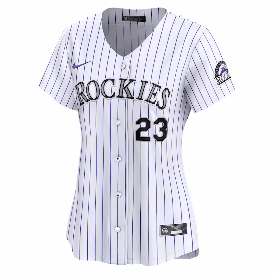 Women's Colorado Rockies Kris Bryant Nike White Home Limited Player Jersey