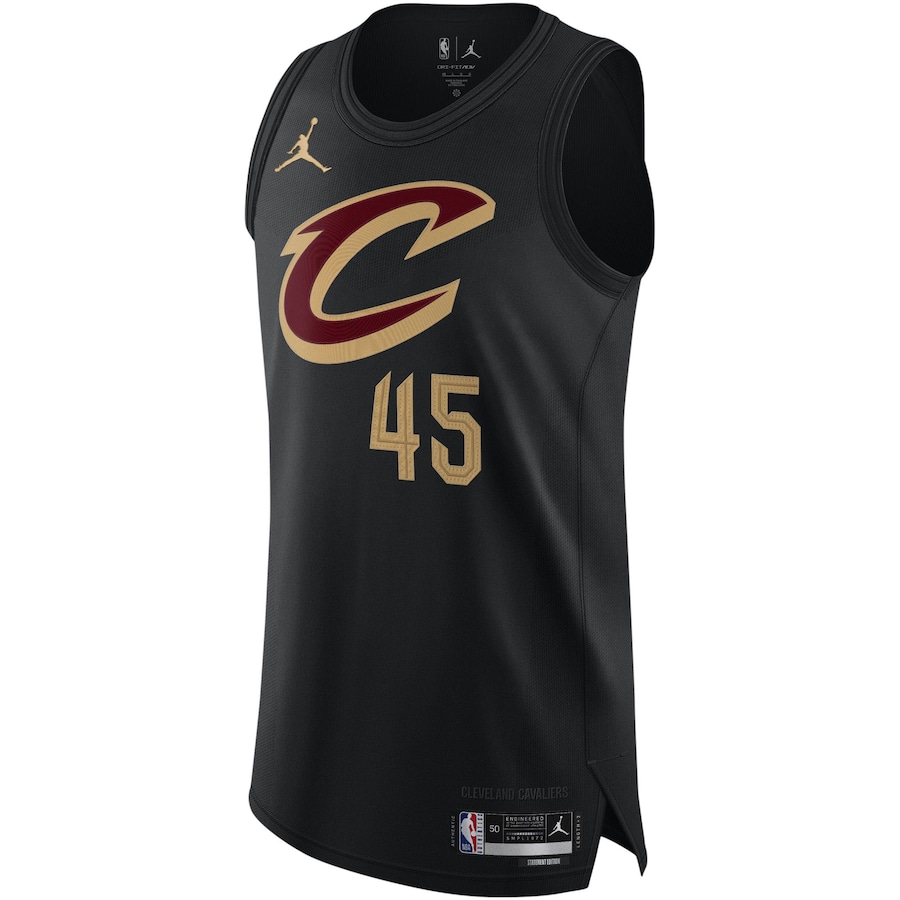 Men's Cleveland Cavaliers Donovan Mitchell Jordan Brand Black Authentic Player Jersey