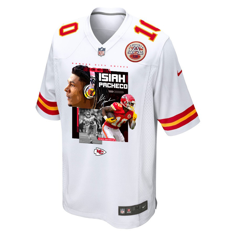 Isiah Pacheco 10 Kansas City Chiefs Pachinko Machine Game Men Jersey - White