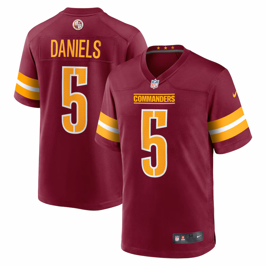 Jayden Daniels Washington Commanders Nike Player Game Jersey - Burgundy