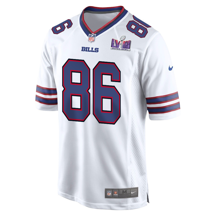 Dalton Kincaid 86 Signed Buffalo Bills Super Bowl LVIII Game Men Jersey - White