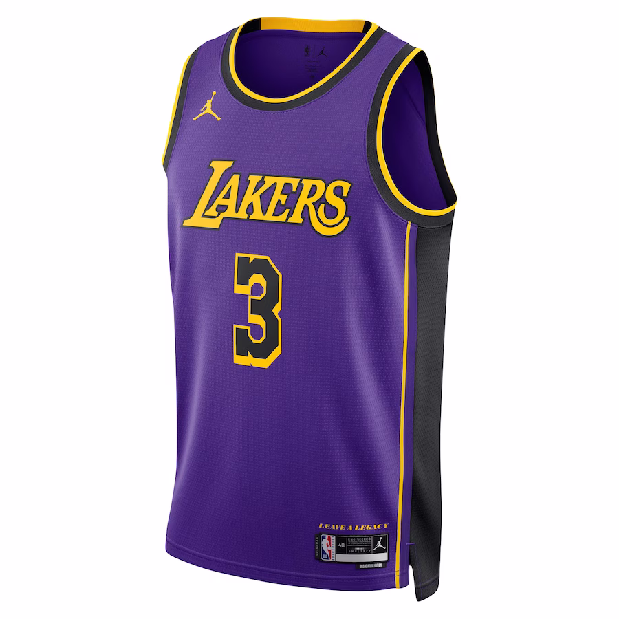 Unisex Los Angeles Lakers Anthony Davis Jordan Brand Purple Swingman Jersey - Statement Edition