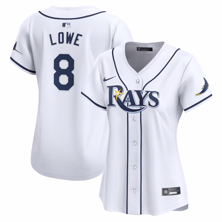 Youth Tampa Bay Rays Brandon Lowe Nike White Home Limited Player Jersey