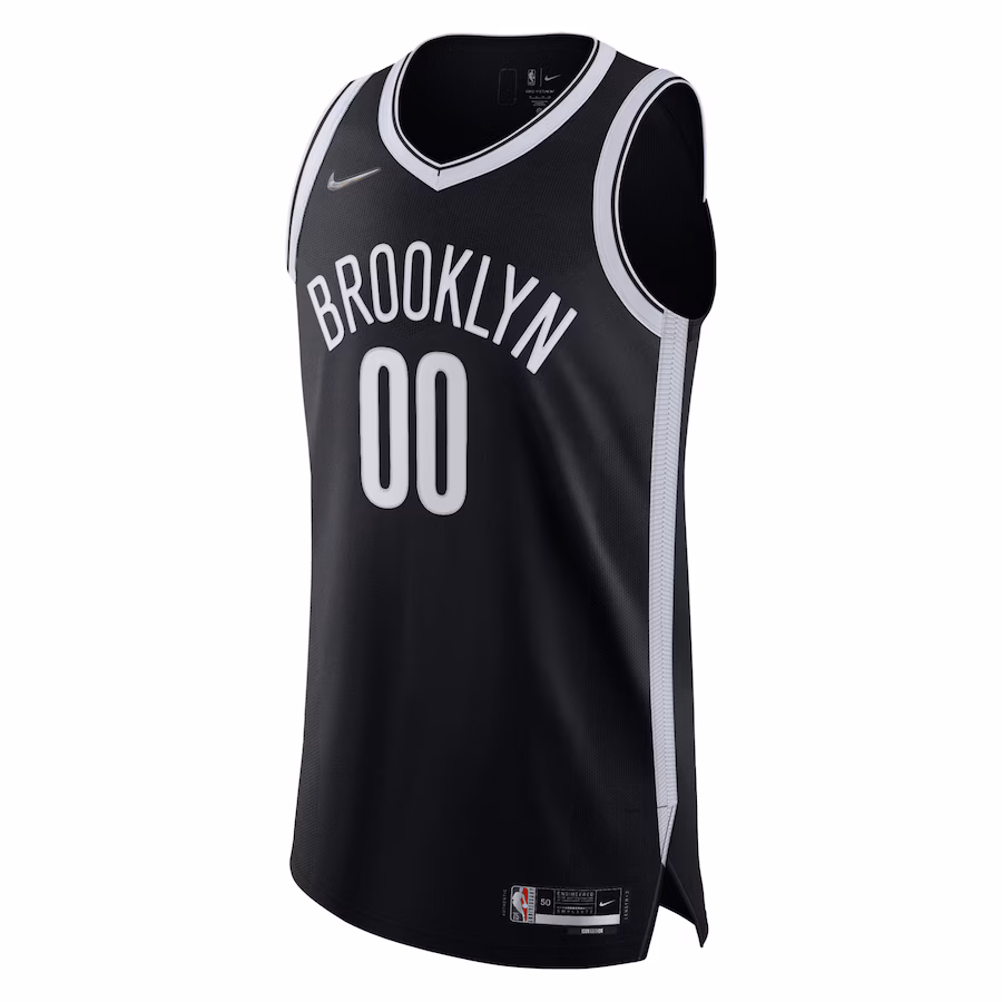 Men's Brooklyn Nets Nike Black 2021/22 Diamond Authentic Custom Jersey - Icon Edition