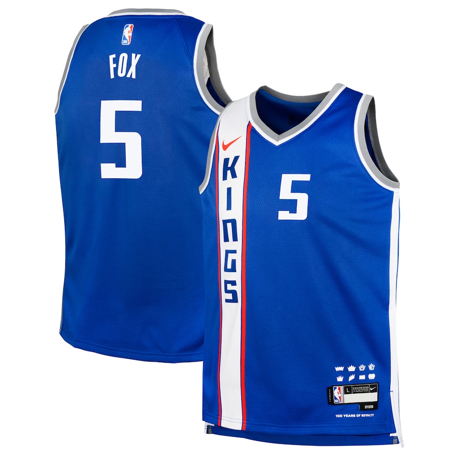 Youth Sacramento Kings De'Aaron Fox Nike Blue Swingman Replica Jersey - City Edition