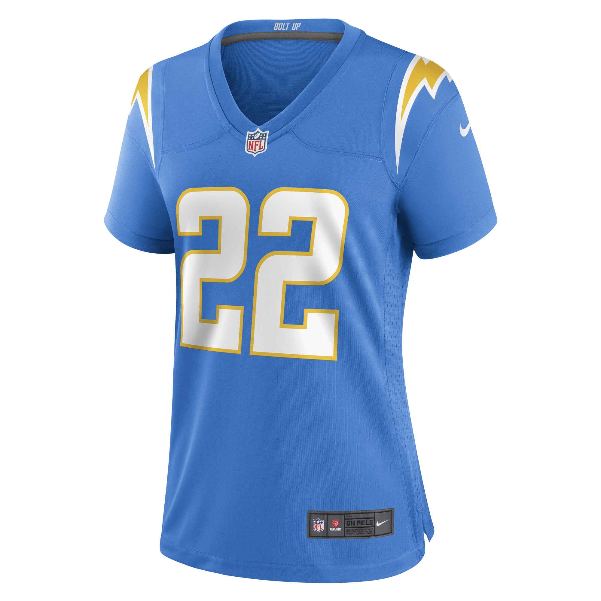 JT Woods Los Angeles Chargers Women's Game Player Jersey - Powder Blue