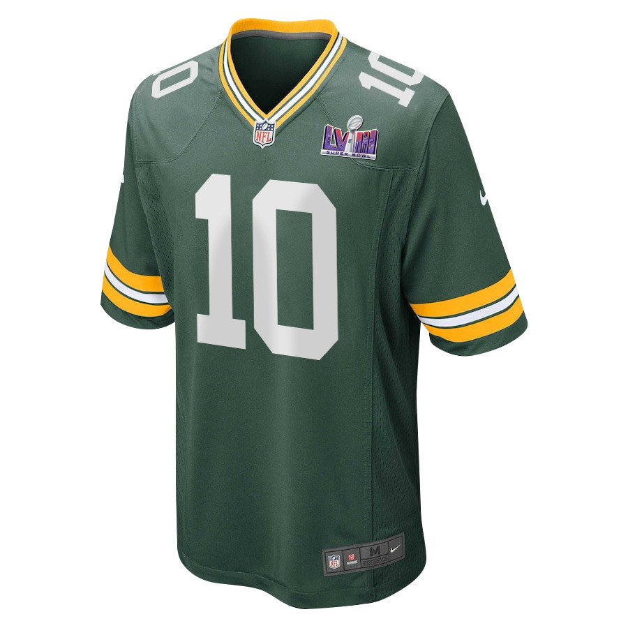 Jordan Love 10 Signed Green Bay Packers Super Bowl LVIII Game Men Jersey - Green