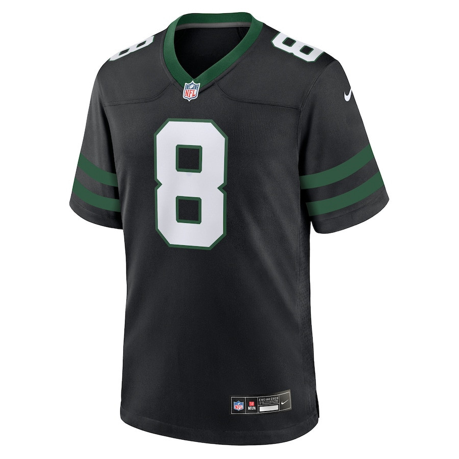 Aaron Rodgers 8 New York Jets Alternate Game Men Jersey - Legacy Black