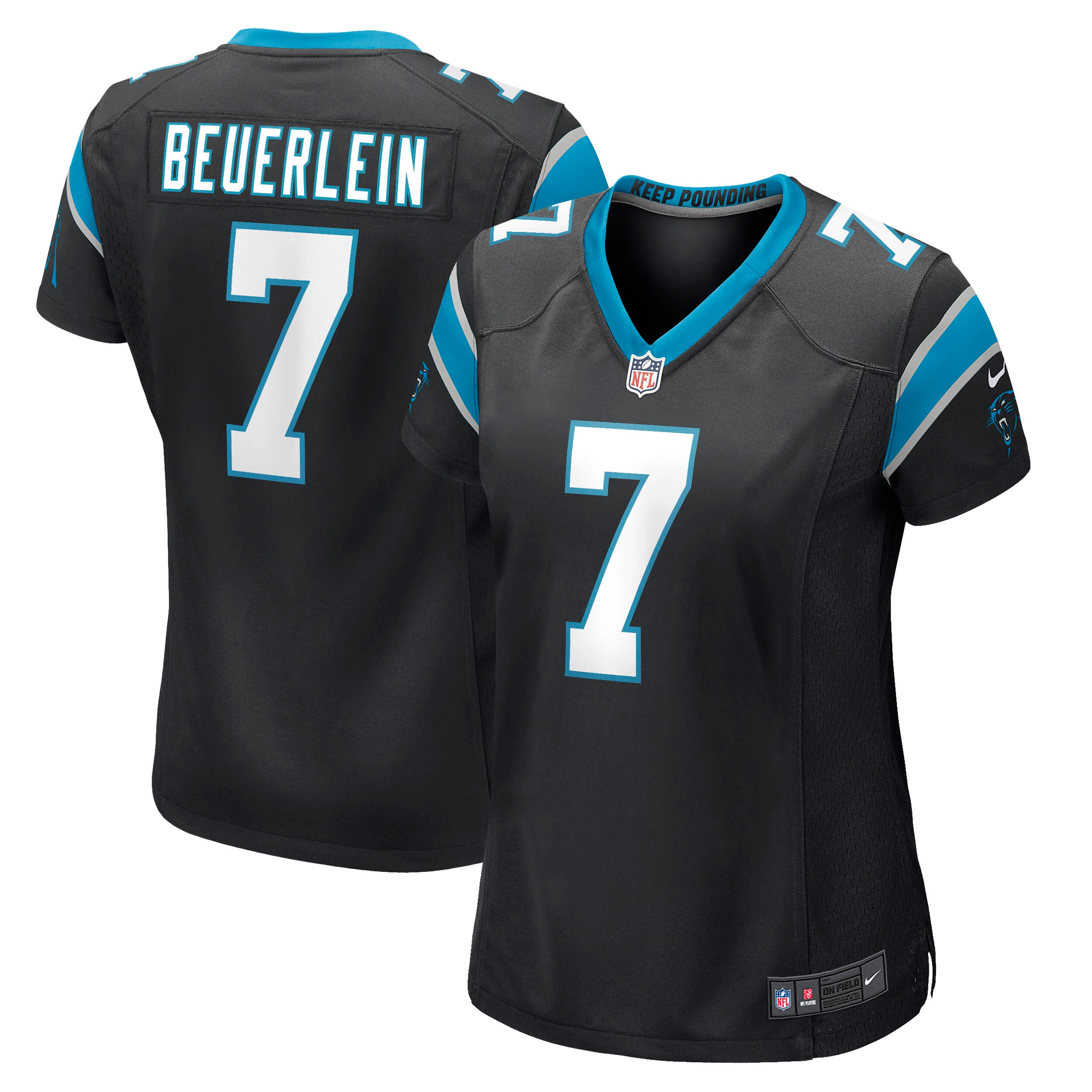Steve Beuerlein Carolina Panthers Women's Retired Player Jersey - Black