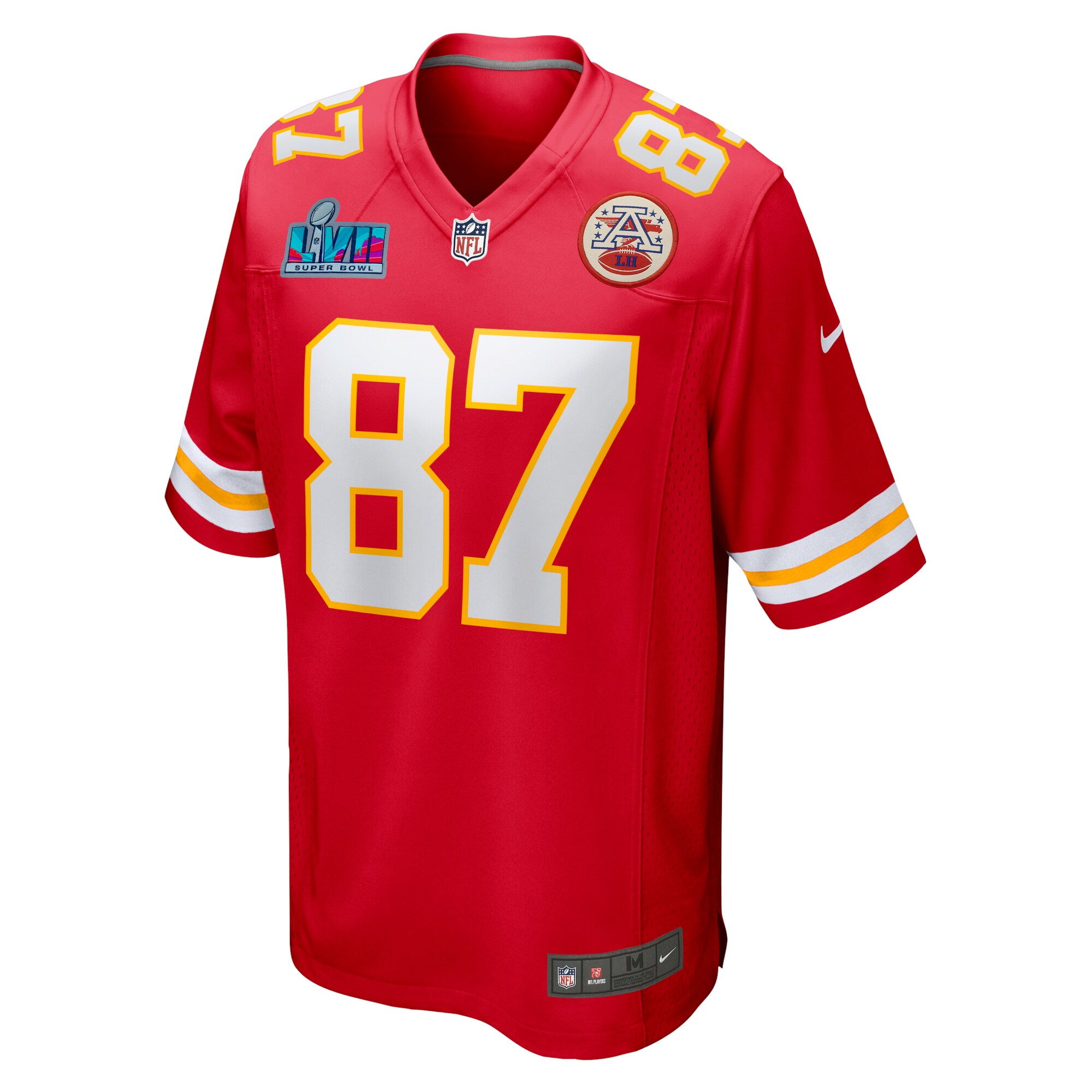 Travis Kelce Kansas City Chiefs Super Bowl LVII (2022 Season) Patch Game Jersey - Red