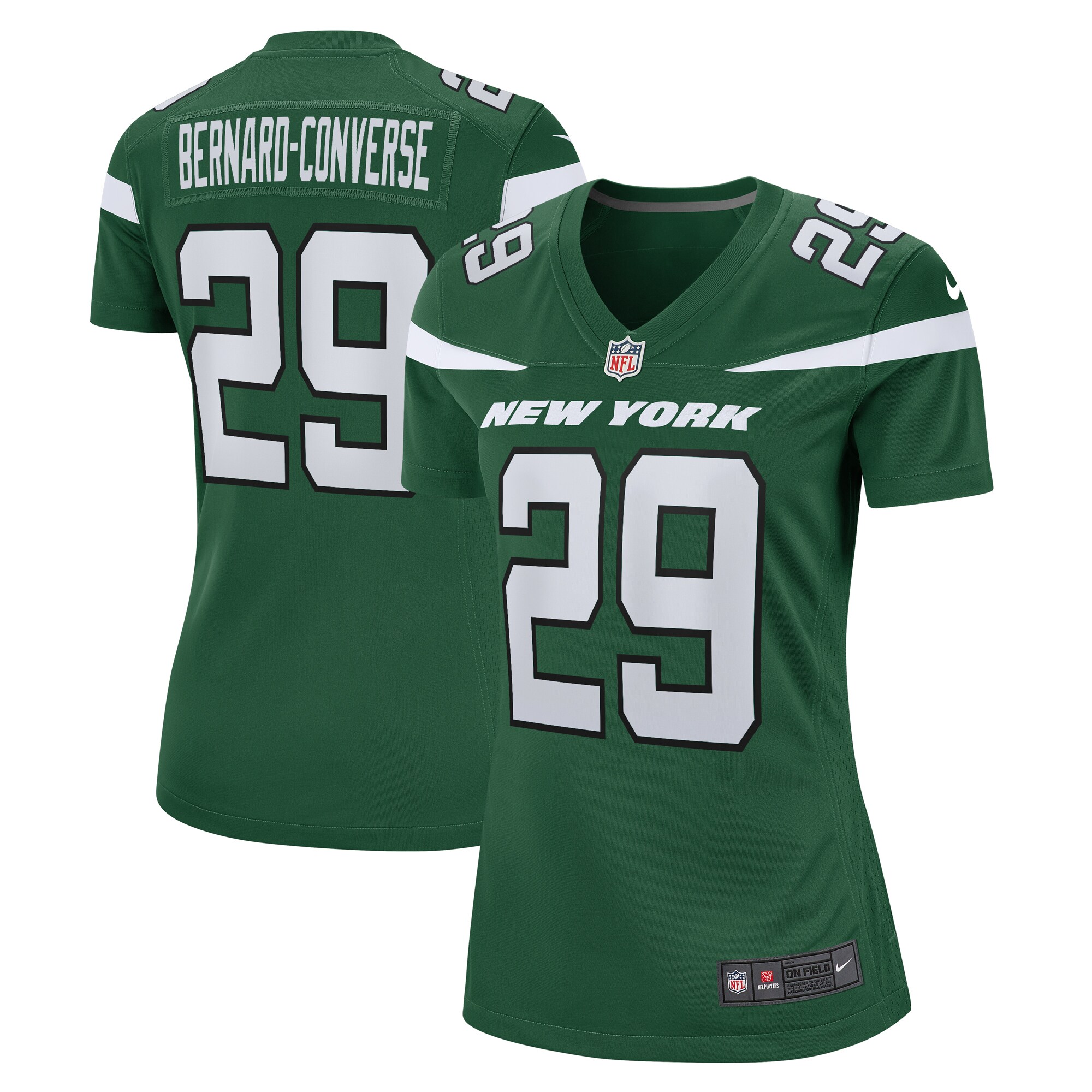 Jarrick Bernard Converse New York Jets Women's Game Jersey - Gotham Green