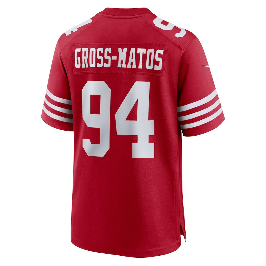 Yetur Gross-Matos 94 San Francisco 49ers Team Game Men Jersey - Scarlet