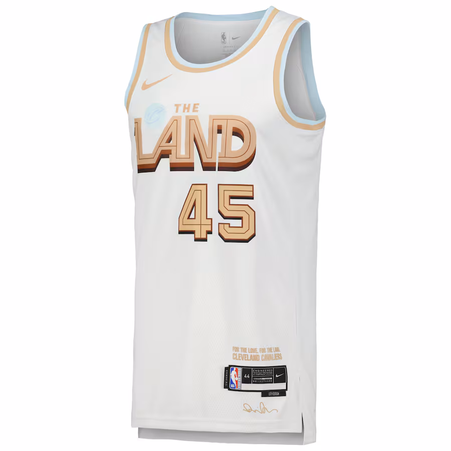 Men's Cleveland Cavaliers Donovan Mitchell Nike White Swingman Player Jersey - City Edition