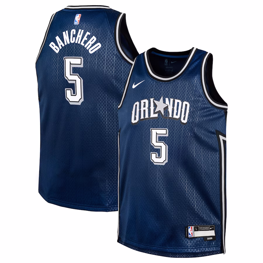 Youth Orlando Magic Paolo Banchero Nike Navy Swingman Replica Jersey - City Edition