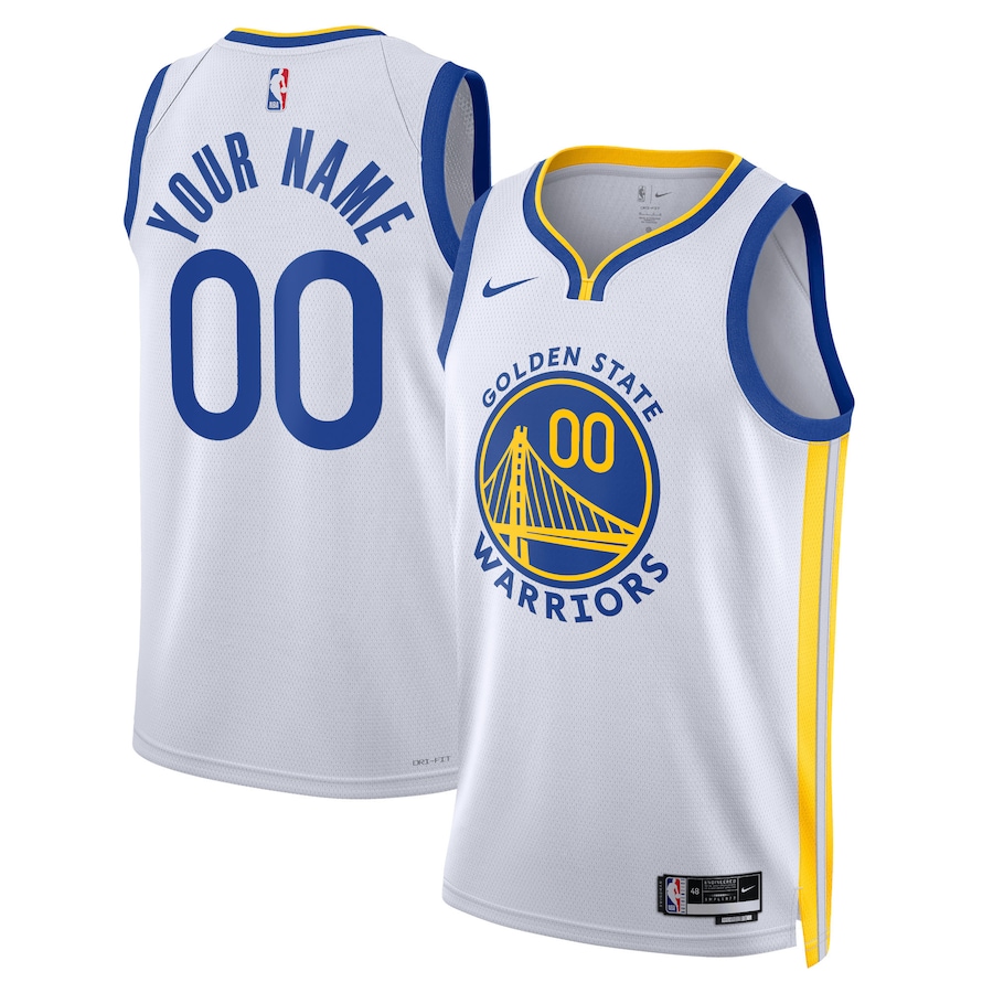 Unisex NBA Golden State Warriors White Swingman Custom Jersey - Association Edition