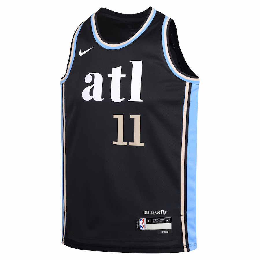Youth Atlanta Hawks Trae Young Nike Black Swingman Replica Jersey - City Edition