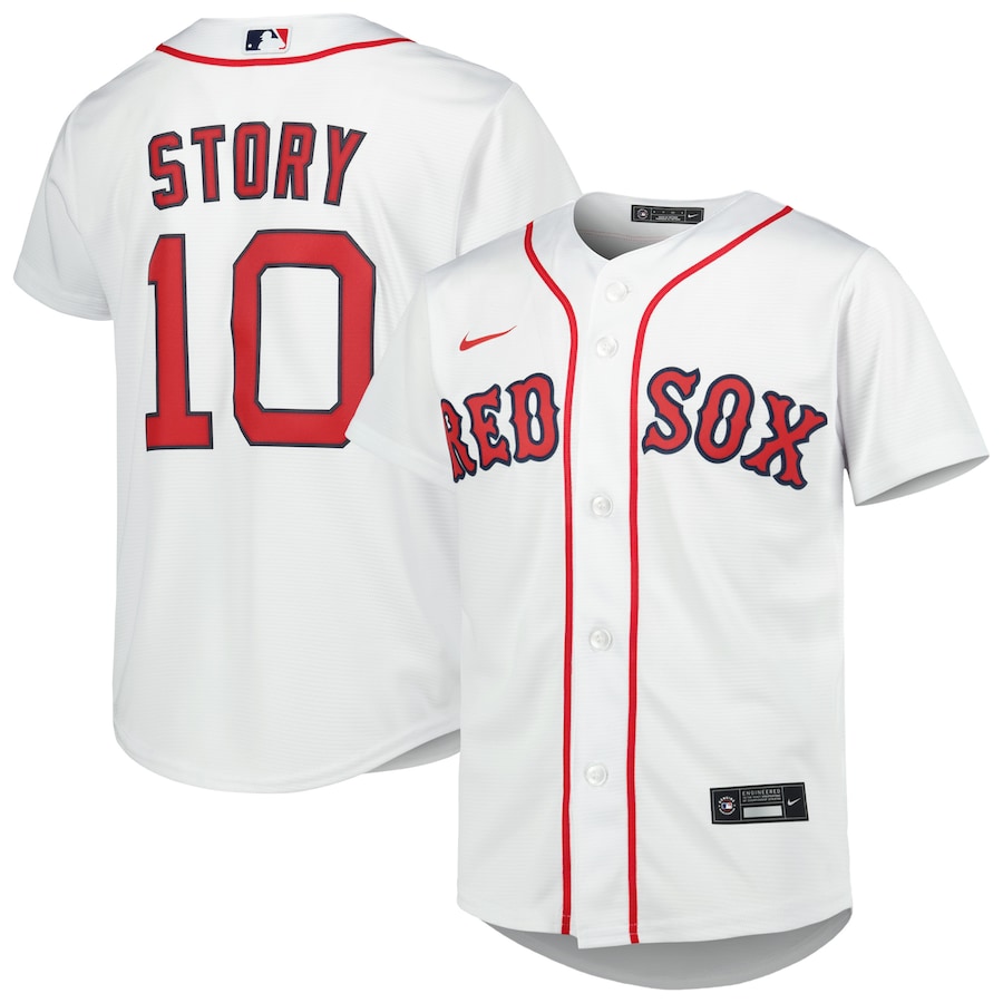 Youth Boston Red Sox Trevor Story White Alternate Replica Player Jersey