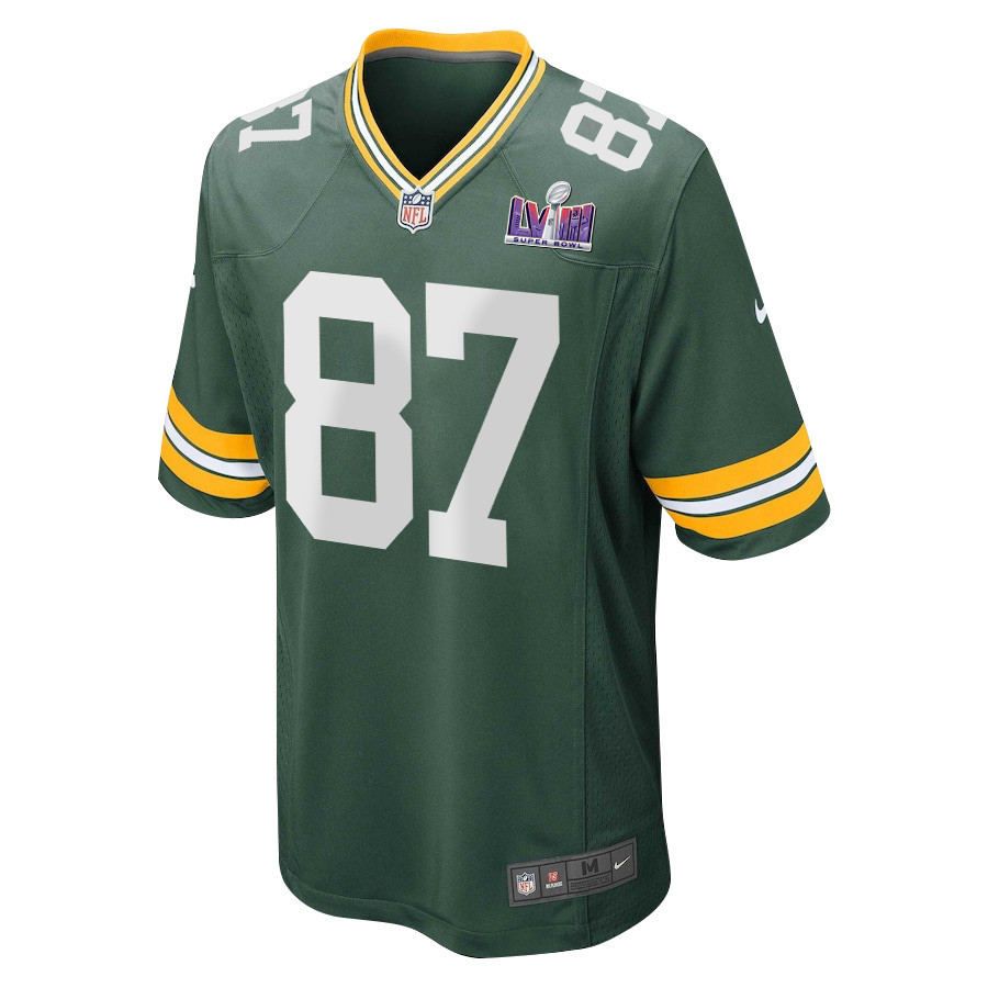 Romeo Doubs 87 Signed Green Bay Packers Super Bowl LVIII Game Men Jersey - Green