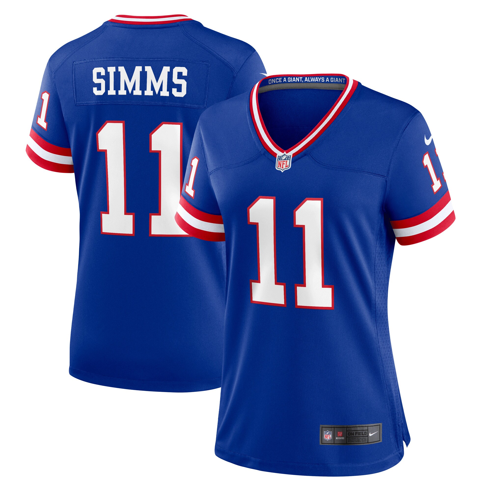 Phil Simms New York Giants Women's Classic Retired Player Game Jersey - Royal