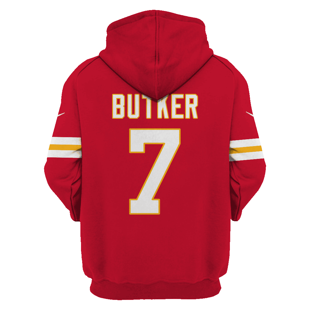 Harrison Butker 7 Kansas City Chiefs Super Bowl LVIII 3D Printed Zip Hoodie - Red