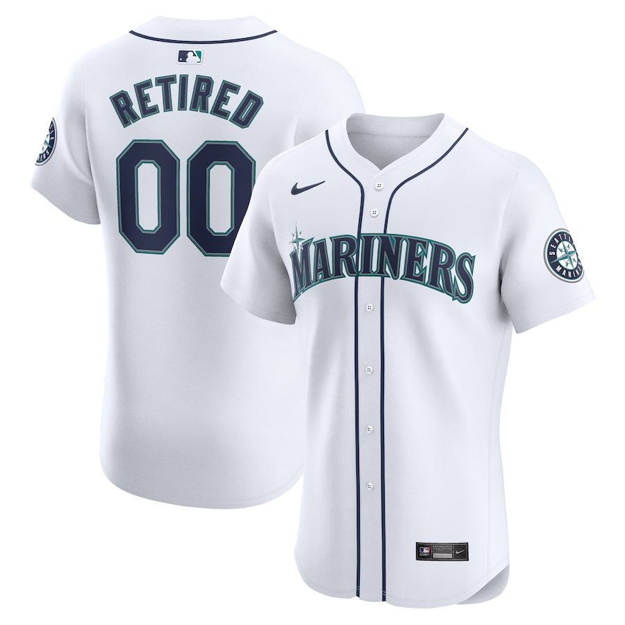 Men's Seattle Mariners White Home Elite Pick-A-Player Retired Roster Jersey