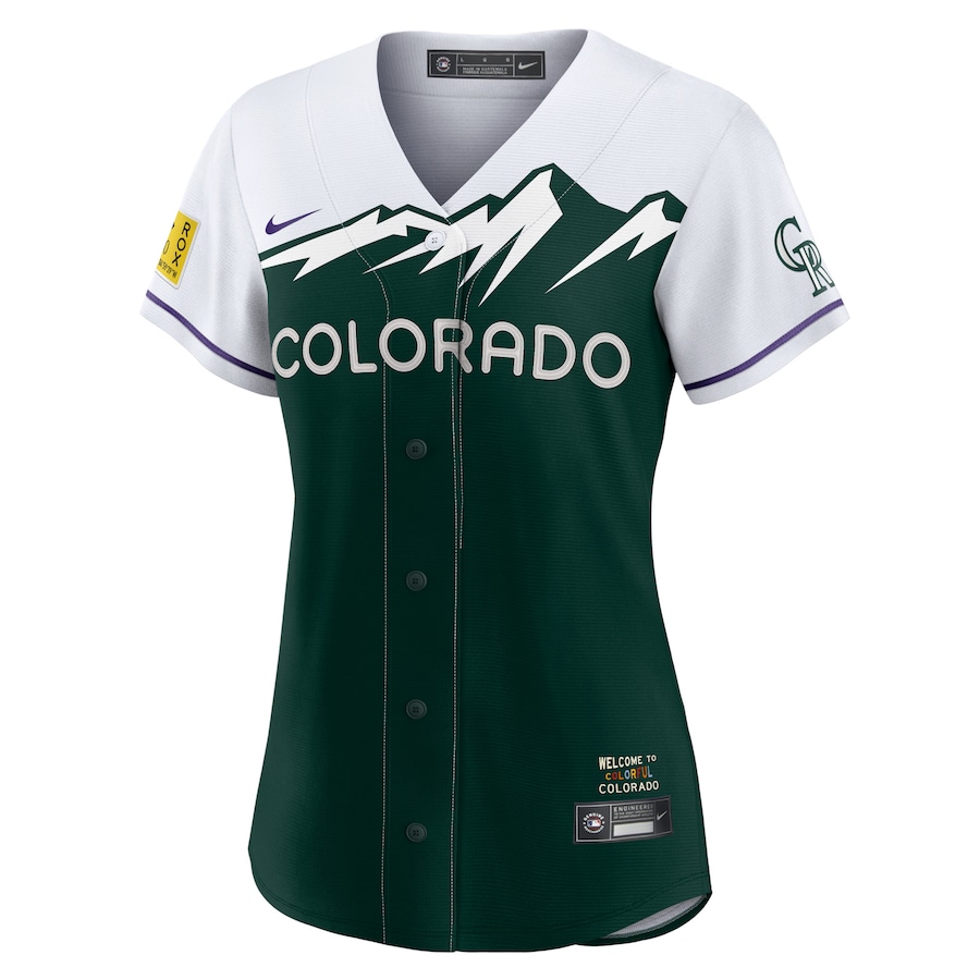 Women's Colorado Rockies Charlie Blackmon White City Connect Replica Player Jersey