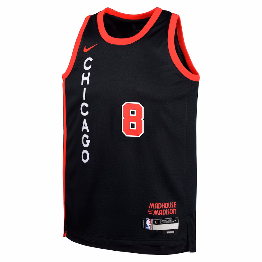 Youth Chicago Bulls Zach LaVine Nike Black Swingman Replica Jersey - City Edition