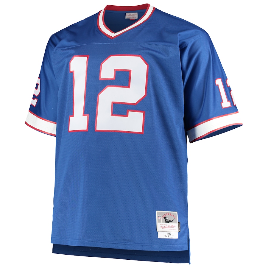 Mens Buffalo Bills Jim Kelly Royal Big & Tall 1990 Retired Player Replica Jersey