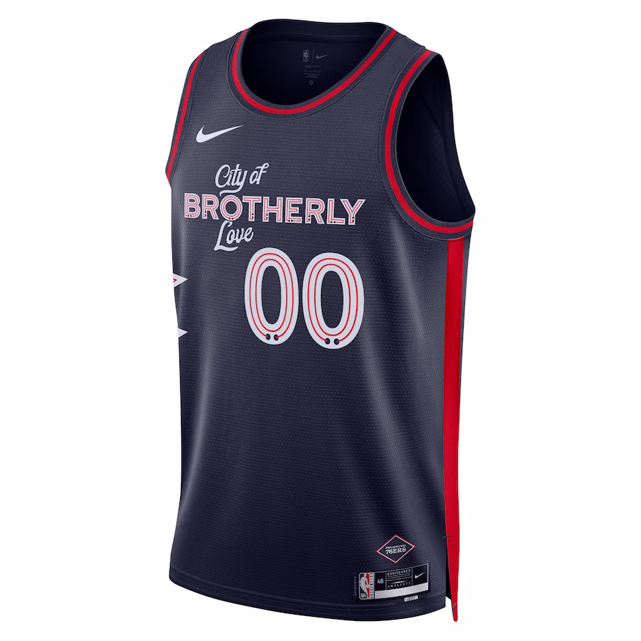 Unisex Philadelphia 76ers Nike Navy 2023/24 Custom Swingman Jersey - City Edition