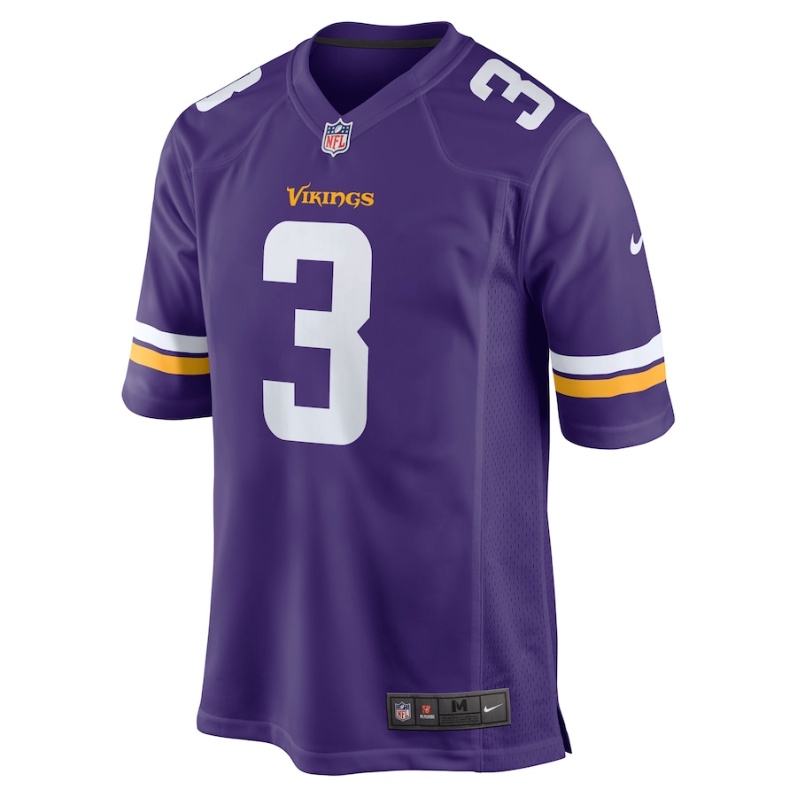 Mens Minnesota Vikings Addison Purple 2023 Draft First Round Pick Game Jersey