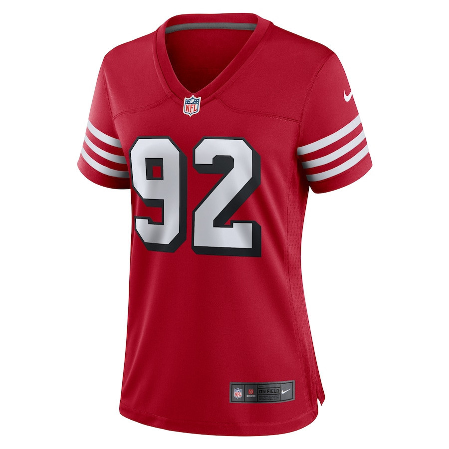 Chase Young 92 San Francisco 49ers Alternate Game Women Jersey - Scarlet
