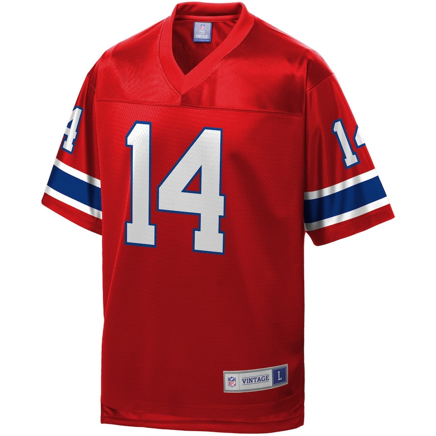 Steve Grogan 14 New England Patriots Pro Line Vintage Men Retired Jersey - Red