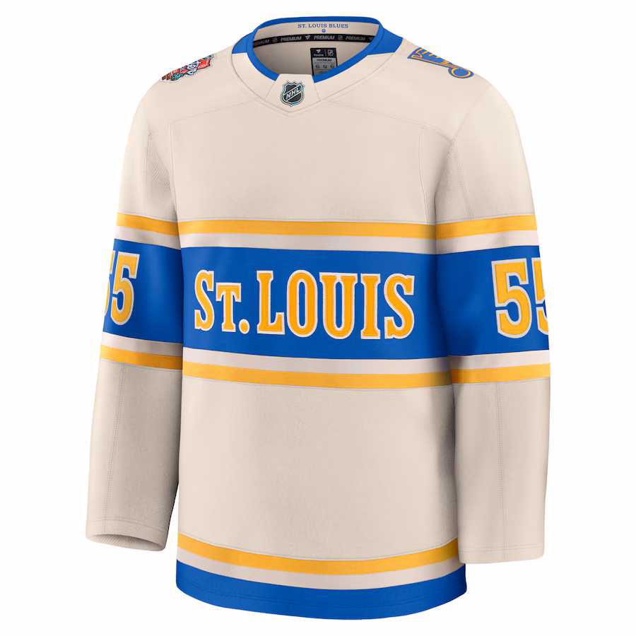 Colton Parayko St. Louis Blues Fanatics 2025 NHL Winter Classic Premium Player Jersey - Cream