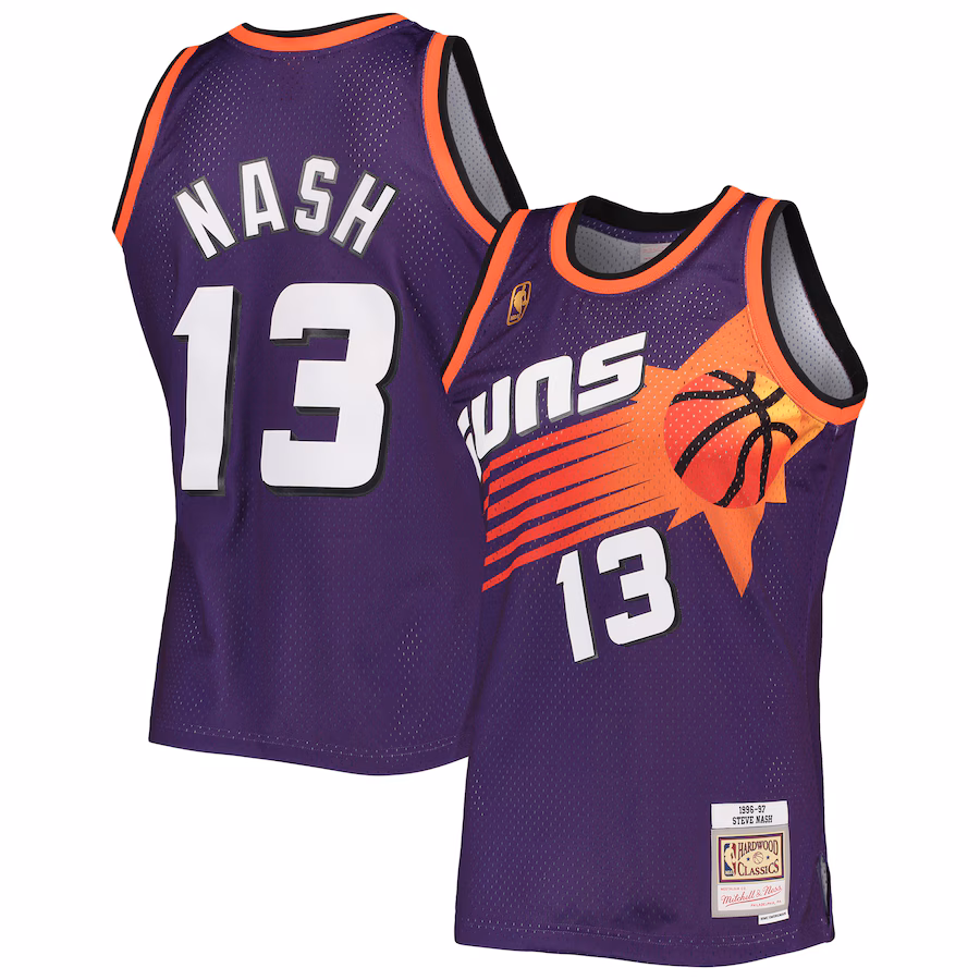 Men's Phoenix Suns Steve Nash Mitchell & Ness Purple 1996-97 Hardwood Classics Swingman Jersey