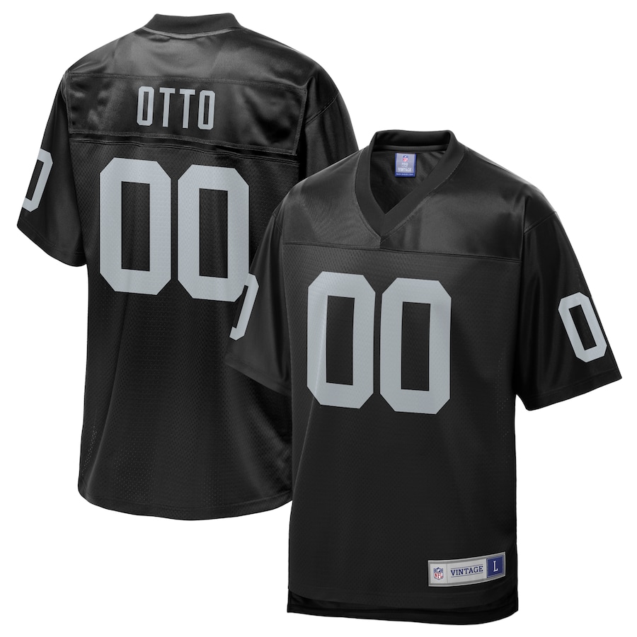 Mens Oakland Raiders Jim Otto Pro Line Black Retired Player Replica Jersey