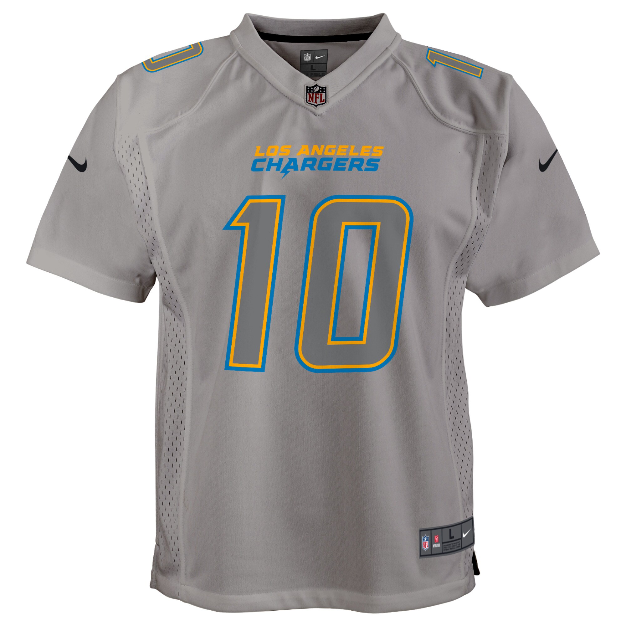 Justin Herbert Los Angeles Chargers Youth Atmosphere Game Jersey - Gray