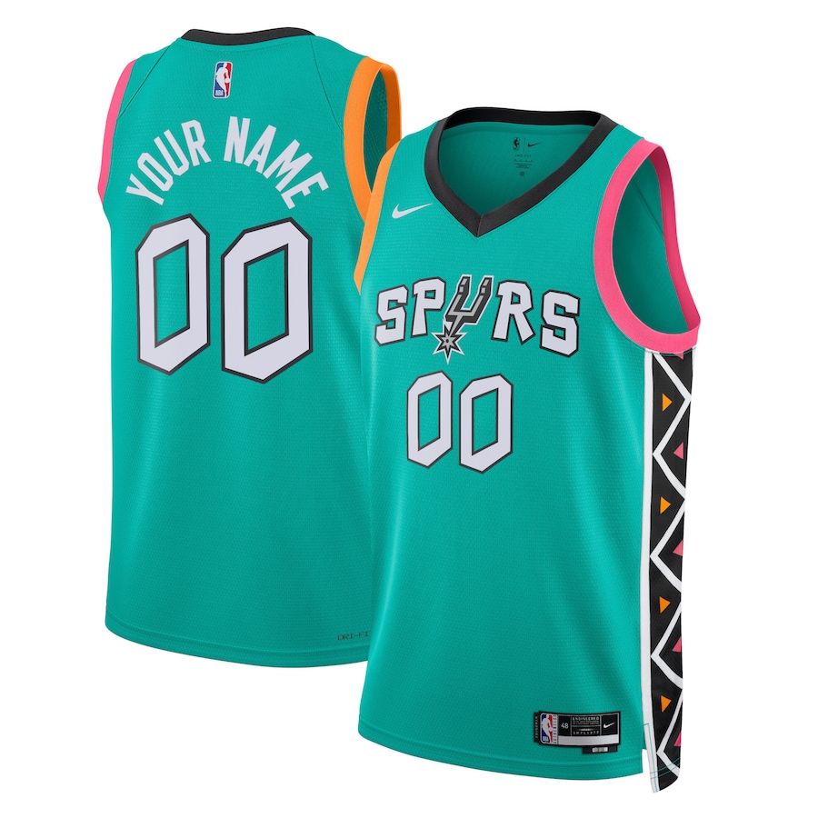 Unisex San Antonio Spurs Nike Turquoise 2022/23 2022/23 Swingman Custom Jersey - City Edition