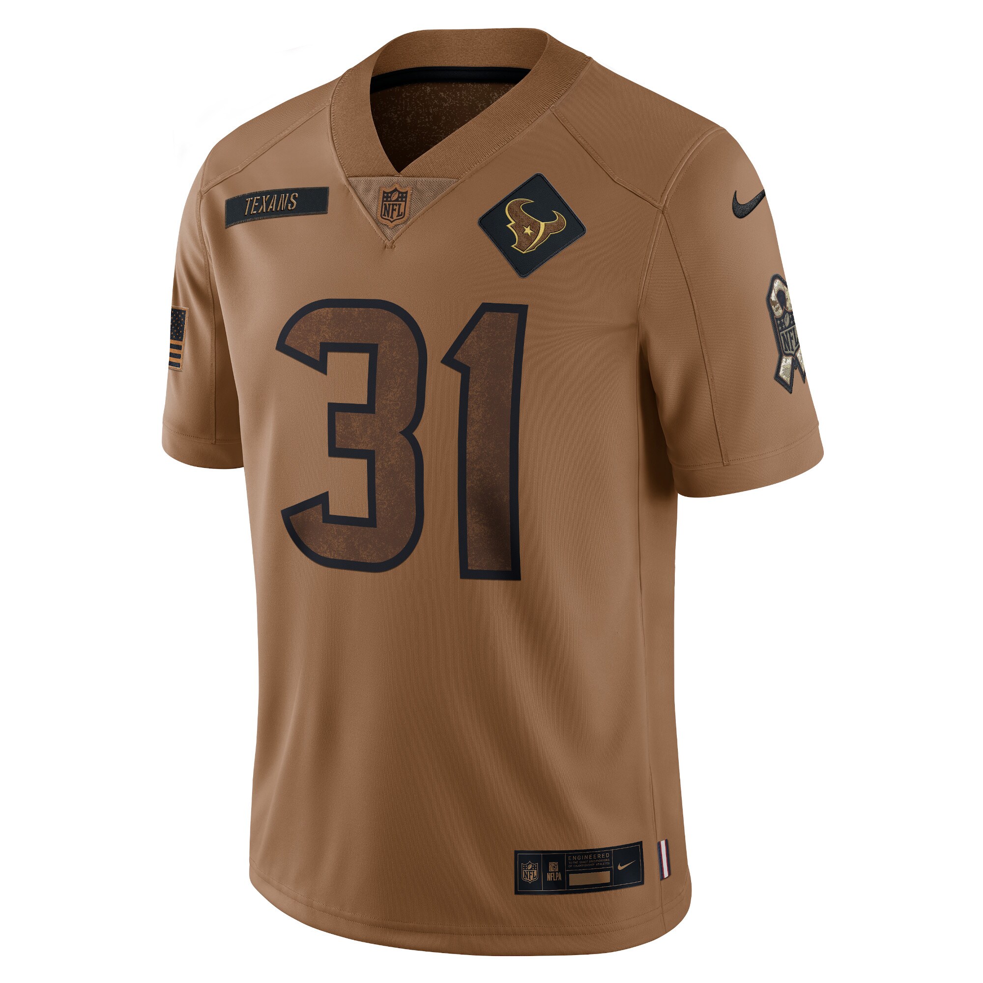 Dameon Pierce Houston Texans 2023 Salute To Service Limited Jersey - Brown