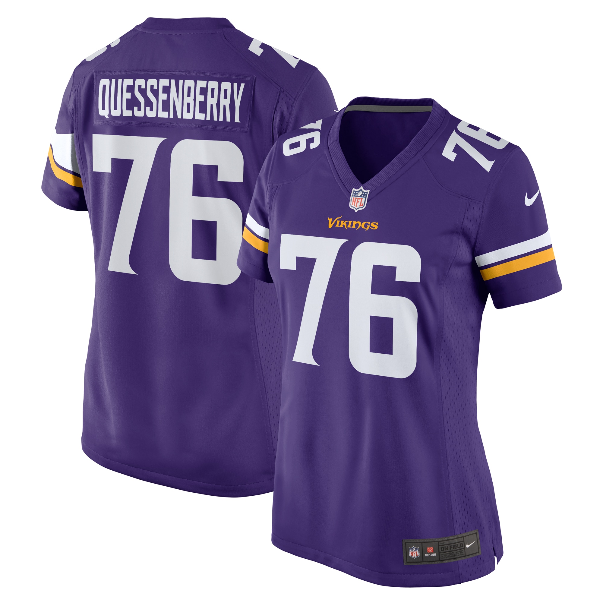 David Quessenberry Minnesota Vikings Women's Team Game Jersey - Purple