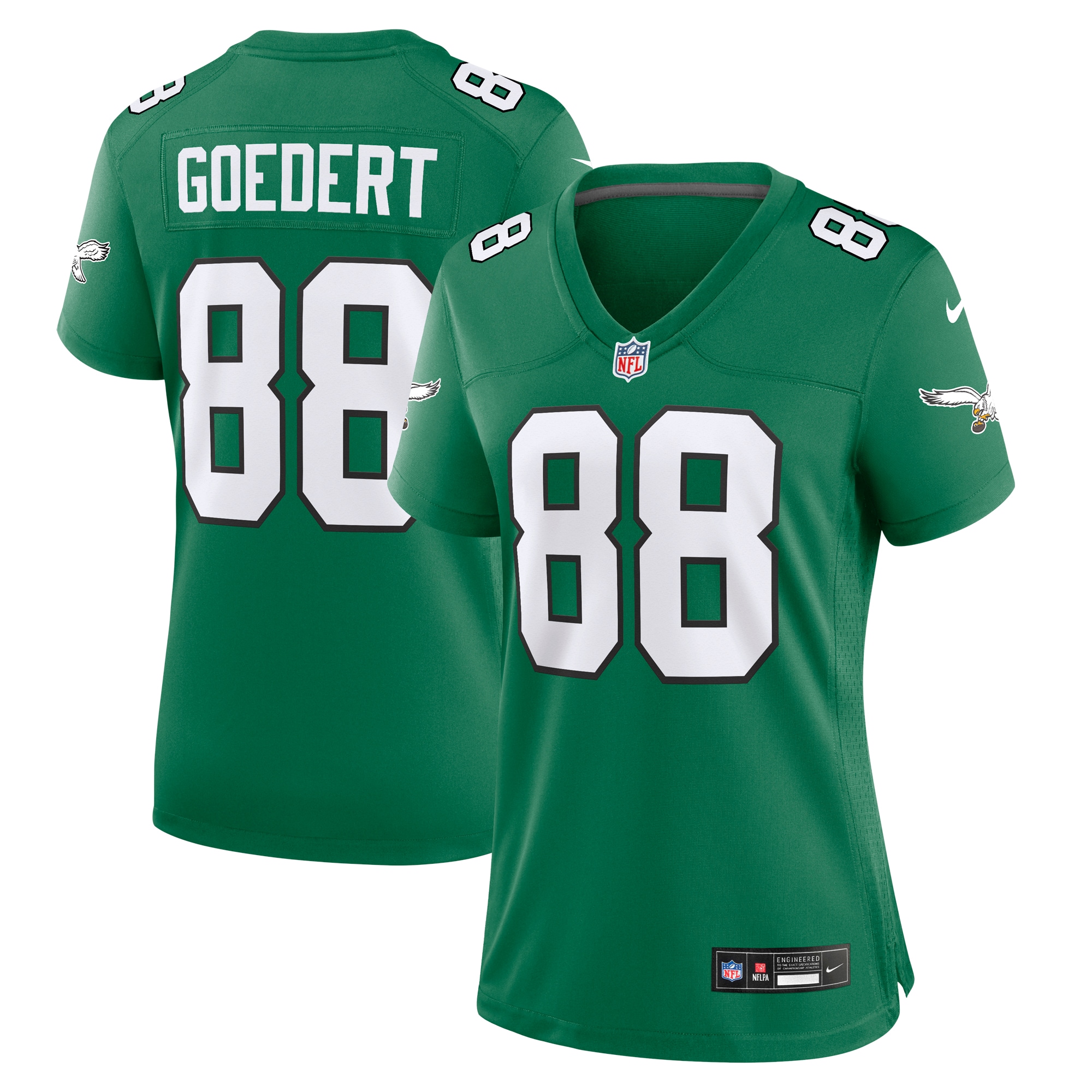 Dallas Goedert Philadelphia Eagles Women's Alternate Game Jersey - Kelly Green