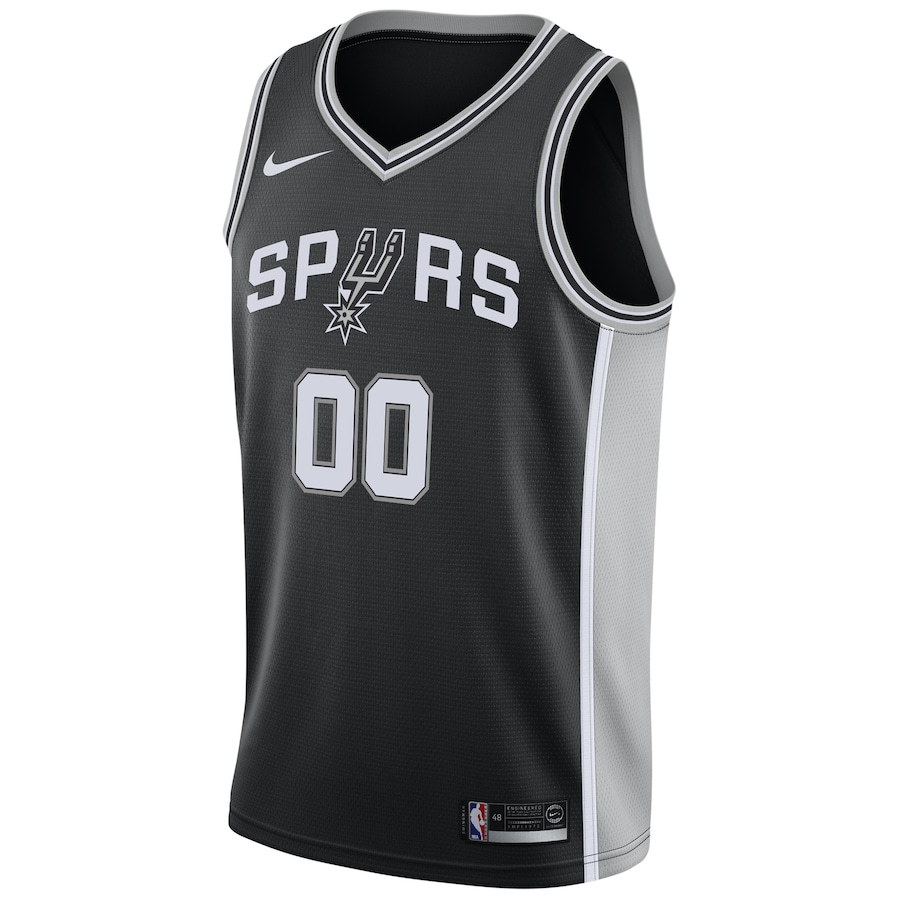 Men's NBA San Antonio Spurs Black Swingman Custom Jersey - Icon Edition