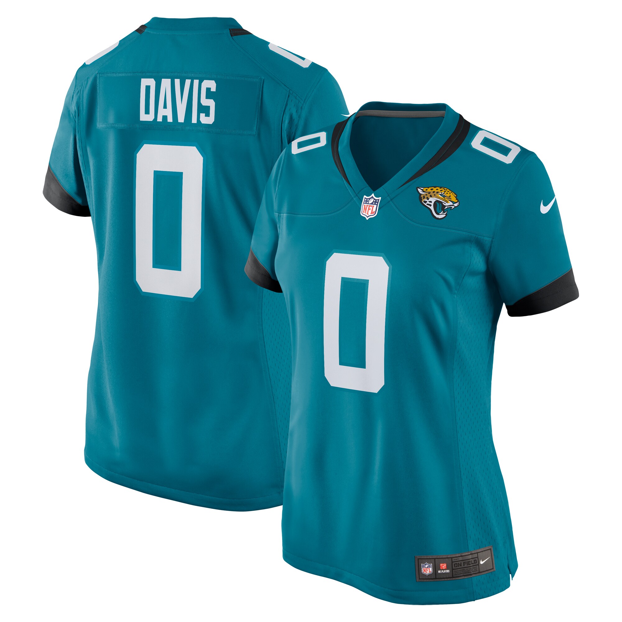 Gabe Davis Jacksonville Jaguars Women's Team Game Player Jersey - Teal