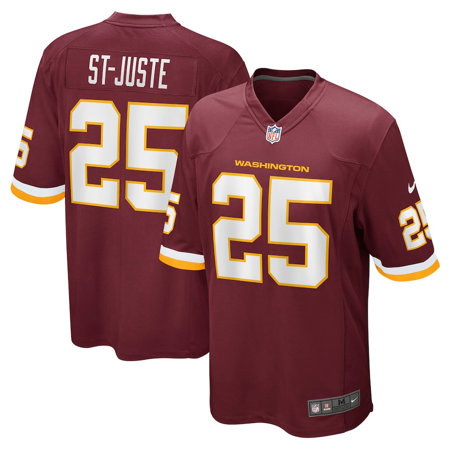 Benjamin St-Juste 25 Washington Football Team Men Game Jersey - Burgundy