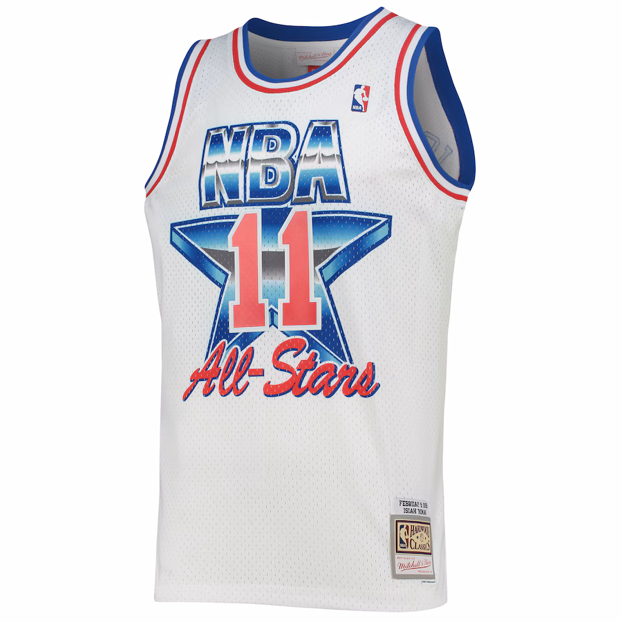 Men's Eastern Conference Isiah Thomas Mitchell & Ness White Hardwood Classics 1992 NBA All-Star Game Swingman Jersey