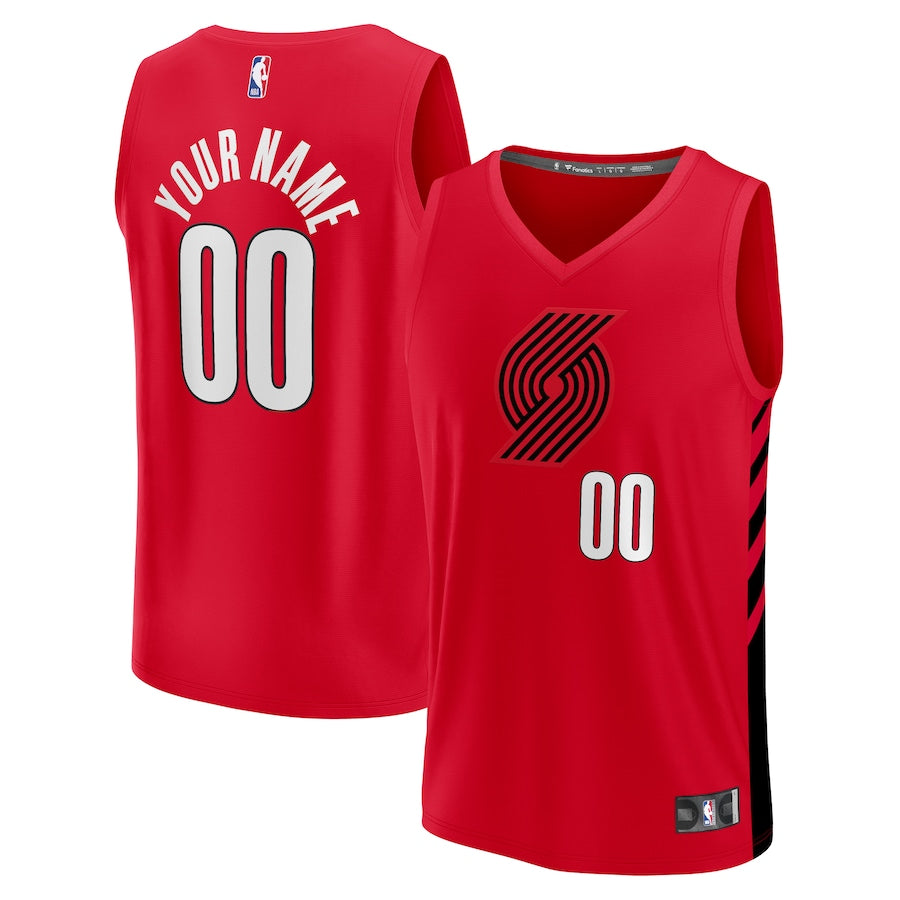 Mens Portland Trail Blazers Branded Red 2022/23 Fast Break Custom Jersey