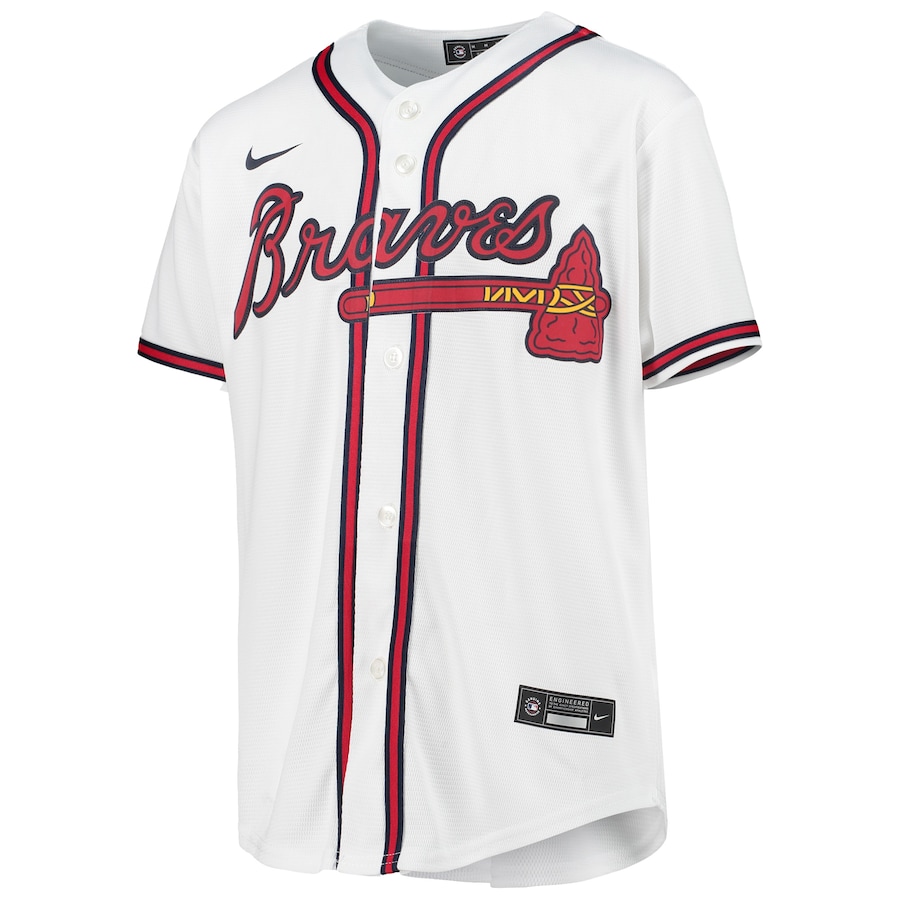 Youth Atlanta Braves Ozzie Albies White Alternate Replica Player Jersey